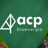 Imagem de três triângulos verde escuro juntos formando a copa de uma árvore como símbolo da ACP Bioenergia. Frase "Orgulho do que faz, orgulho de sua gente".