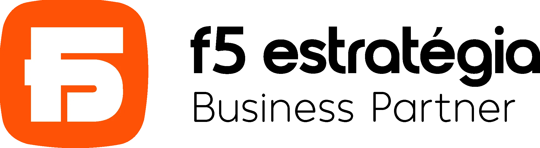 Logotipo composto por um ícone e um texto.
À esquerda, há um símbolo quadrado com cantos arredondados, de fundo laranja vibrante. Dentro dele, em branco, está a letra “F” e o número “5” estilizados, fundidos em um design geométrico moderno e robusto.
À direita do ícone, está escrito em letras pretas e em caixa baixa o nome da empresa: f5 estratégia, com fonte sem serifa, simples e elegante.