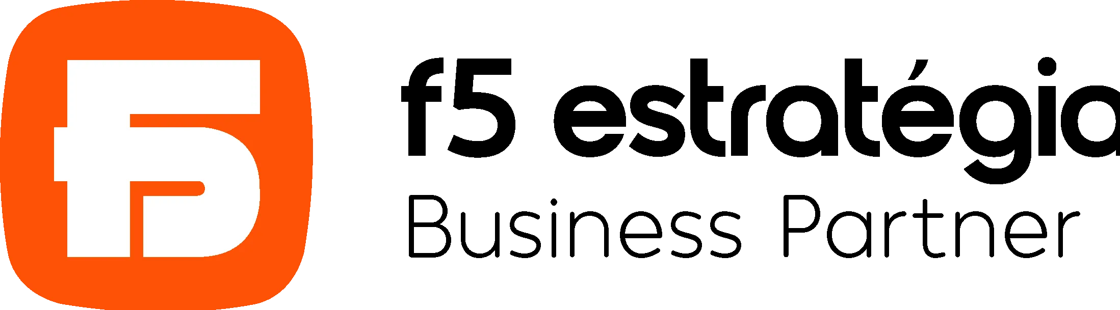 Logotipo composto por um ícone e um texto.
À esquerda, há um símbolo quadrado com cantos arredondados, de fundo laranja vibrante. Dentro dele, em branco, está a letra “F” e o número “5” estilizados, fundidos em um design geométrico moderno e robusto.
À direita do ícone, está escrito em letras pretas e em caixa baixa o nome da empresa: f5 estratégia, com fonte sem serifa, simples e elegante.