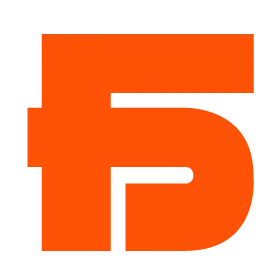 Logotipo composto por um ícone e um texto.
À esquerda, há um símbolo quadrado com cantos arredondados, de fundo laranja vibrante. Dentro dele, em branco, está a letra “F” e o número “5” estilizados, fundidos em um design geométrico moderno e robusto.
À direita do ícone, está escrito em letras pretas e em caixa baixa o nome da empresa: f5 estratégia, com fonte sem serifa, simples e elegante.