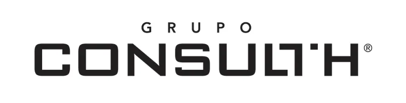 Fundo preto escrito em branco: GRUPO CONSULTH e as marcas: Consulth Soluções Empresariais, Menths, Peixoto Farias, Seth e The Cash+