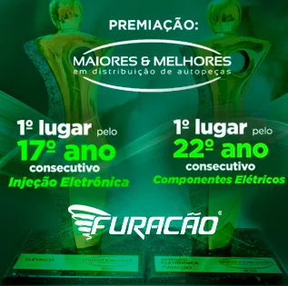 Premiação da Furacão: maiores e melhores em distribuição de autopeças. Ganhamos em primeiro lugar, pelo decimo sétimo ano consecutivo