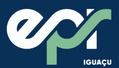 Logo da empresa em azul e verde. Na logo se lê EPR.