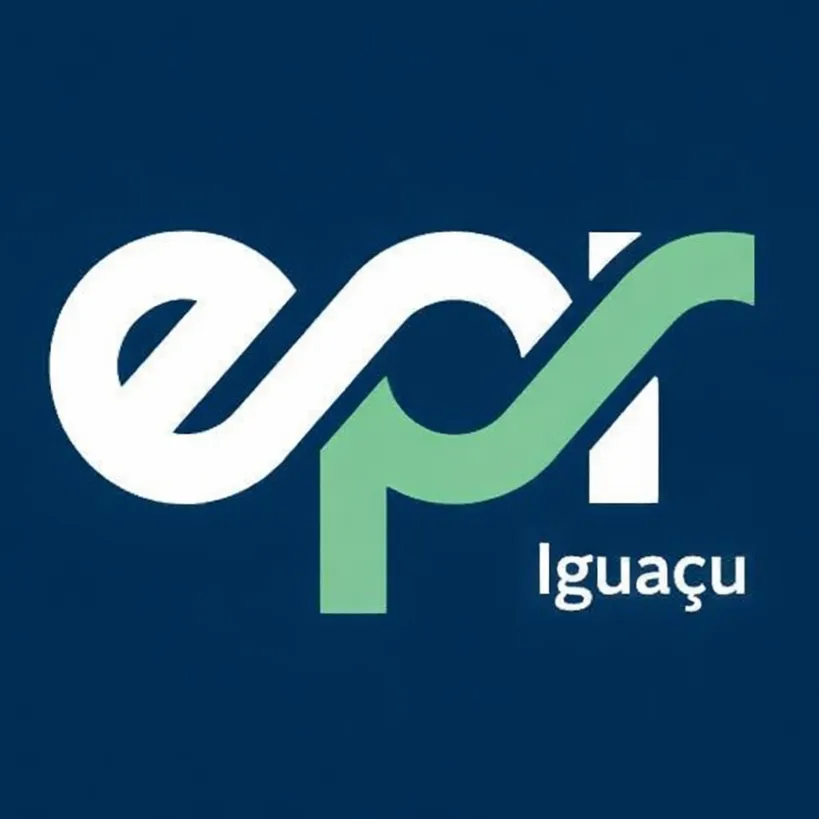 Logo da empresa em azul e verde. Na logo se lê EPR.