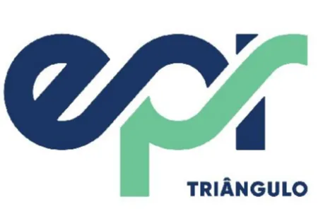 Logo da empresa em azul e verde. Na logo se lê EPR.