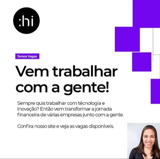 Procurando oportunidade nas áreas de tecnologia, inovação, produto e design? Então você tá no caminho certo, venha fazer parte do nosso time e participe da transformação da jornada financeira de várias empresas.