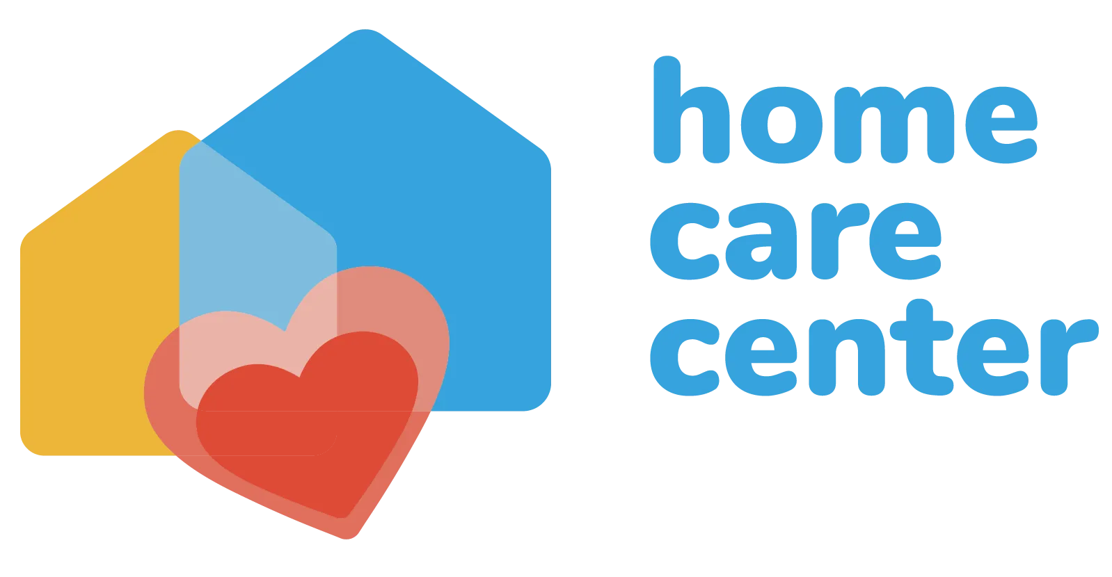 Uma ilustração minimalista e colorida que representa dois formatos de casa e um coração, simbolizando lar, cuidado ou bem-estar.

O objeto principal é composto por duas formas geométricas de casa (silhuetas de casas simples com telhados triangulares).

Uma casa, menor e em amarelo-alaranjado, está posicionada ligeiramente à esquerda e atrás.

A outra casa, maior e em azul brilhante, está à direita e ligeiramente à frente.

Na frente e no centro da imagem, sobrepondo parcialmente as duas casas, há um grande coração vermelho. Ele tem uma sobreposição transparente ou uma segunda camada de coração em um tom de rosa - claro ou vermelho mais suave, dando um efeito de profundidade ou brilho.