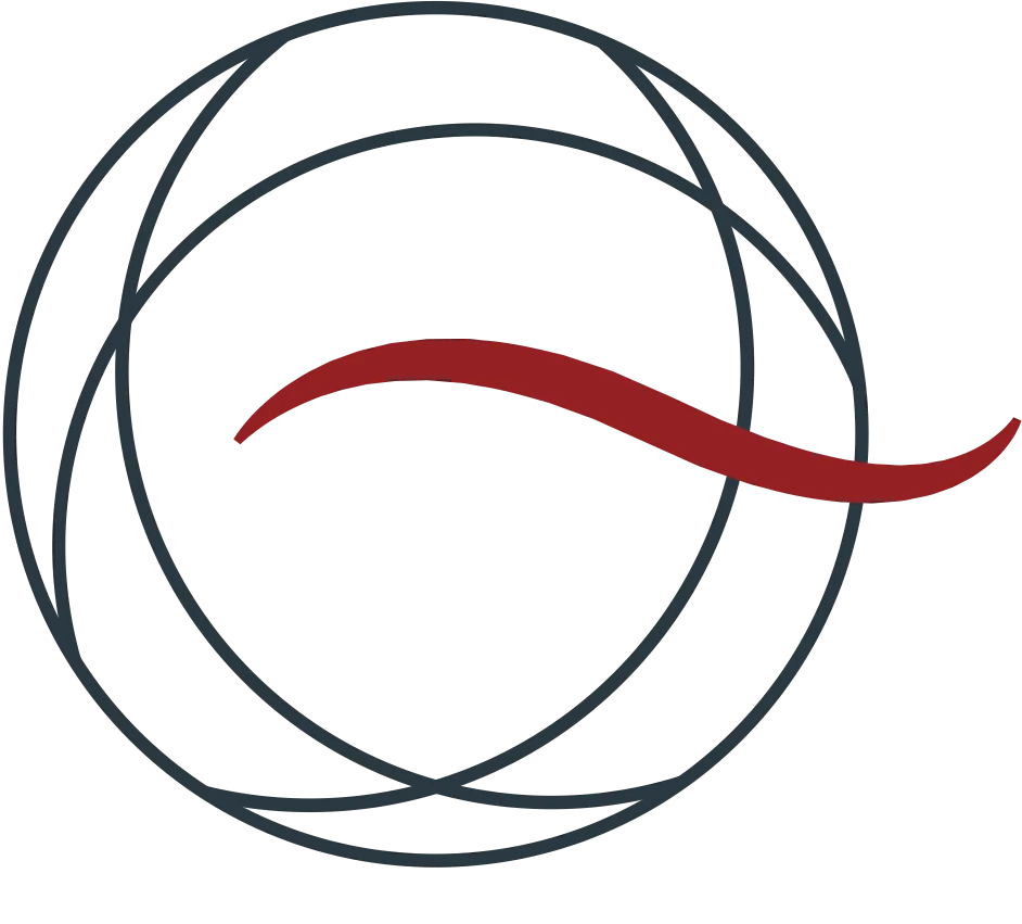 Logo da MAC Logistic, com o nome “MAC” em vermelho escuro e “LOGISTIC” em cinza, acompanhados por um ícone circular à esquerda formado por linhas entrelaçadas e uma curva vermelha atravessando o centro, simbolizando movimento e conexão global