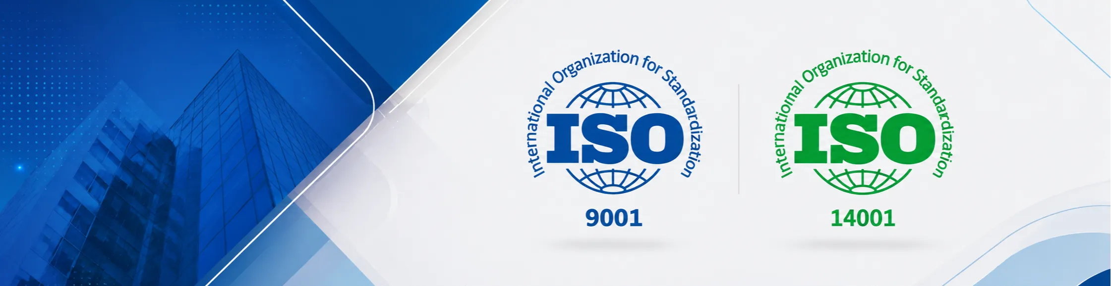 Certificados ISO 9001 e ISO 14001