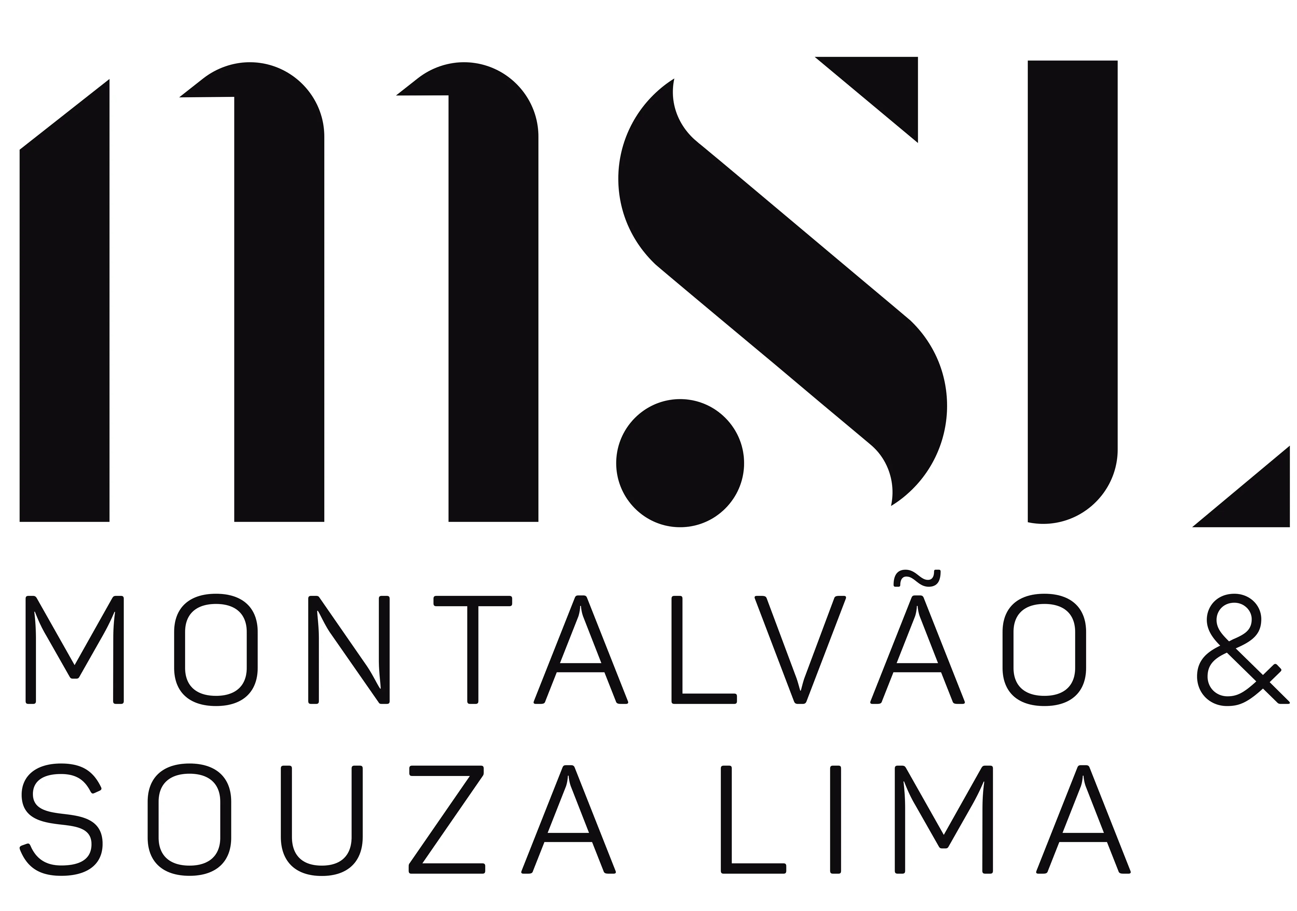 A logo da Montalvão & Souza Lima (MSL) é moderna e minimalista, apresentada em preto e branco com um design vertical; as letras estilizadas “MSL” aparecem em caixa alta com formas geométricas e cortes diagonais que trazem dinamismo e elegância; logo abaixo, está escrito “MONTALVÃO & SOUZA LIMA” em uma fonte reta e limpa, seguido pelo slogan “ADVOCACIA DE NEGÓCIOS” em letras menores, mantendo o mesmo estilo, e o alto contraste entre preto e branco garante legibilidade e acessibilidade, destacando a identidade visual da marca.