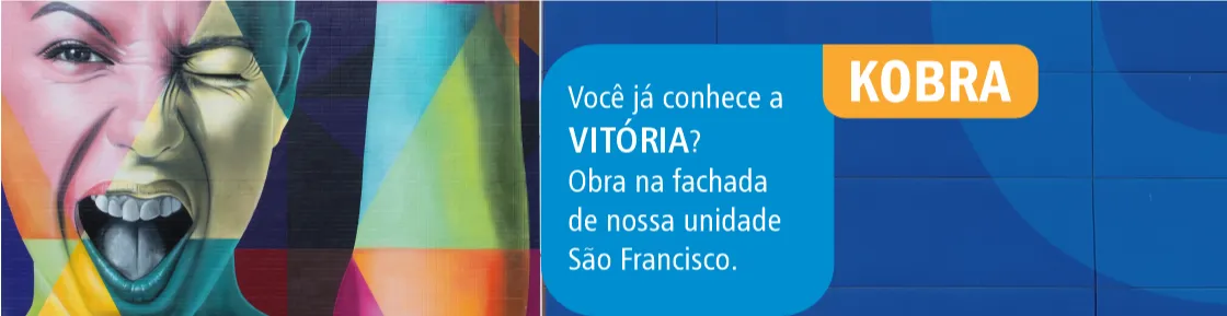 Você conhece a VITÓRIA? Obra do artista brasileiro KOBRA na fachada da nossa unidade de São Francisco em Niterói.