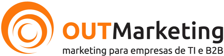 Logo laranja com semi-círculos em seu centro, OUT escrito em laranja e marketing escrito em preto.
A OUTMarketing Brasil é uma empresa especializada em marketing para empresas de TI e B2B.