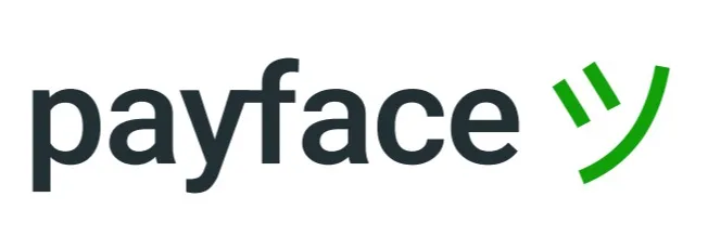 Logotipo da empresa Payface. Imagem composta pelo título "Payface", acompanhado de um caractere japonês que se assemelha a um sorriso, e o slogan na parte inferior com os dizeres "Pagamento com o rosto".