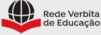 Logo da Rede Verbita de Educação. A logo contém um globo terrestre preto e um livro abaixo vermelho.