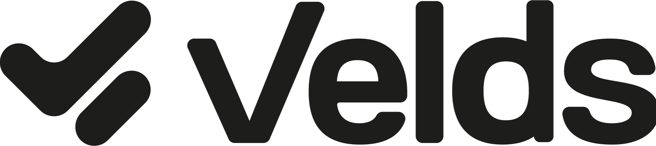 Logo da Velds no preto sobre fundo branco.