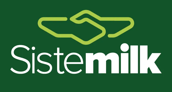 O logo da SISTEMILK é uma representação visual que combina a essência da empresa com seus valores. Nele, duas mãos se apertam, simbolizando a força de um acordo comercial sólido e a parceria entre produtores e consumidores. Ao mesmo tempo representa a imagem de baias para vacas estacando e refletindo o cuidado e respeito pelo bem-estar animal. As cores escolhidas transmitem frescor e confiança, alinhando-se perfeitamente à missão da SISTEMILK.