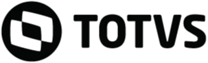 A logo da TOTVS é composta por um símbolo circular e o nome da empresa escrito ao lado. O símbolo dentro do círculo representa uma forma tridimensional, que se assemelha a um cubo em perspectiva, com linhas suaves e arredondadas, sugerindo modernidade e dinamismo. Ao lado do símbolo, em letras maiúsculas e estilizadas, está a palavra "TOTVS". A tipografia é simples, robusta e contemporânea, refletindo solidez e inovação. Toda a logo é monocromática, geralmente em tons de azul ou cinza, transmitindo confiança e tecnologia.