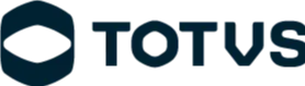 A logo da TOTVS é composta por um símbolo circular e o nome da empresa escrito ao lado. O símbolo dentro do círculo representa uma forma tridimensional, que se assemelha a um cubo em perspectiva, com linhas suaves e arredondadas, sugerindo modernidade e dinamismo. Ao lado do símbolo, em letras maiúsculas e estilizadas, está a palavra "TOTVS". A tipografia é simples, robusta e contemporânea, refletindo solidez e inovação. Toda a logo é monocromática, geralmente em tons de azul ou cinza, transmitindo confiança e tecnologia.