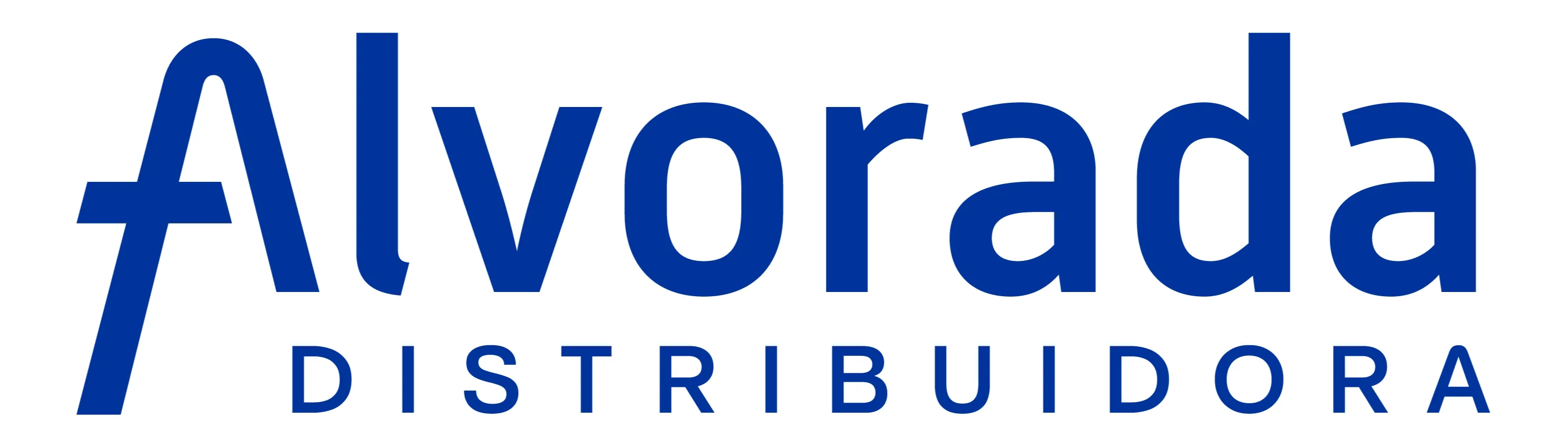 Logomarca da Alvorada Distribuidora em cor azul